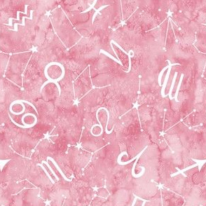 Zodiac Sky Scatter in Pastel Pink