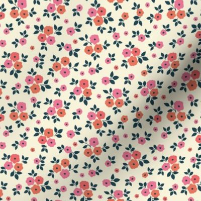 Meadow, ditsy floral, pink 