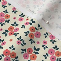 Meadow, ditsy floral, pink 