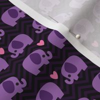 Pastel Goth Purple Elephants - S