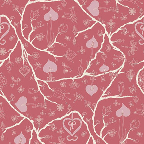 Loving Tree-Pink and Cream-Smaller