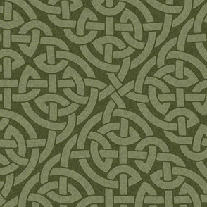 Celtic knot allover, olive green