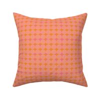 Offset Dots - orange and pink
