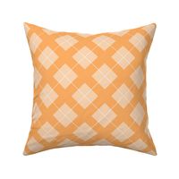 argyle in pastel light orange