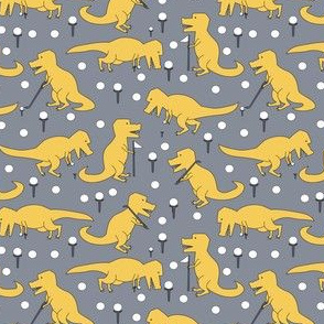 t rex golf yellow gray