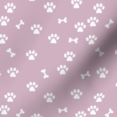 Wild cats and dogs paws and bones animal print design colorful kids nursery purple