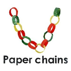 paper chains  - 6" panel