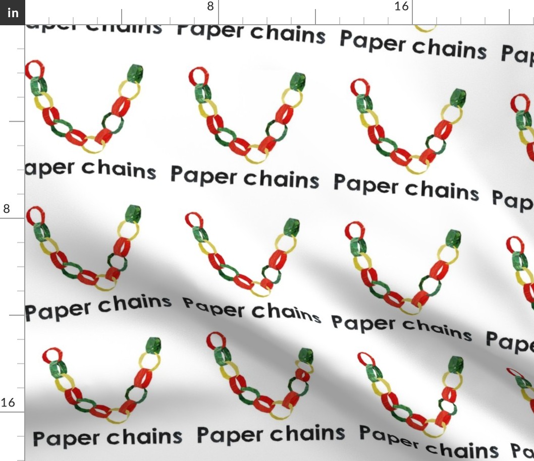 paper chains  - 6" panel