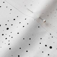 The minimalist universe messy dust boho style modern spots and speckles black and white monochrome