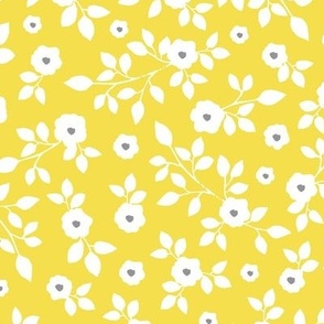 Dainty vintage, flora,  Florals ( yellow),
