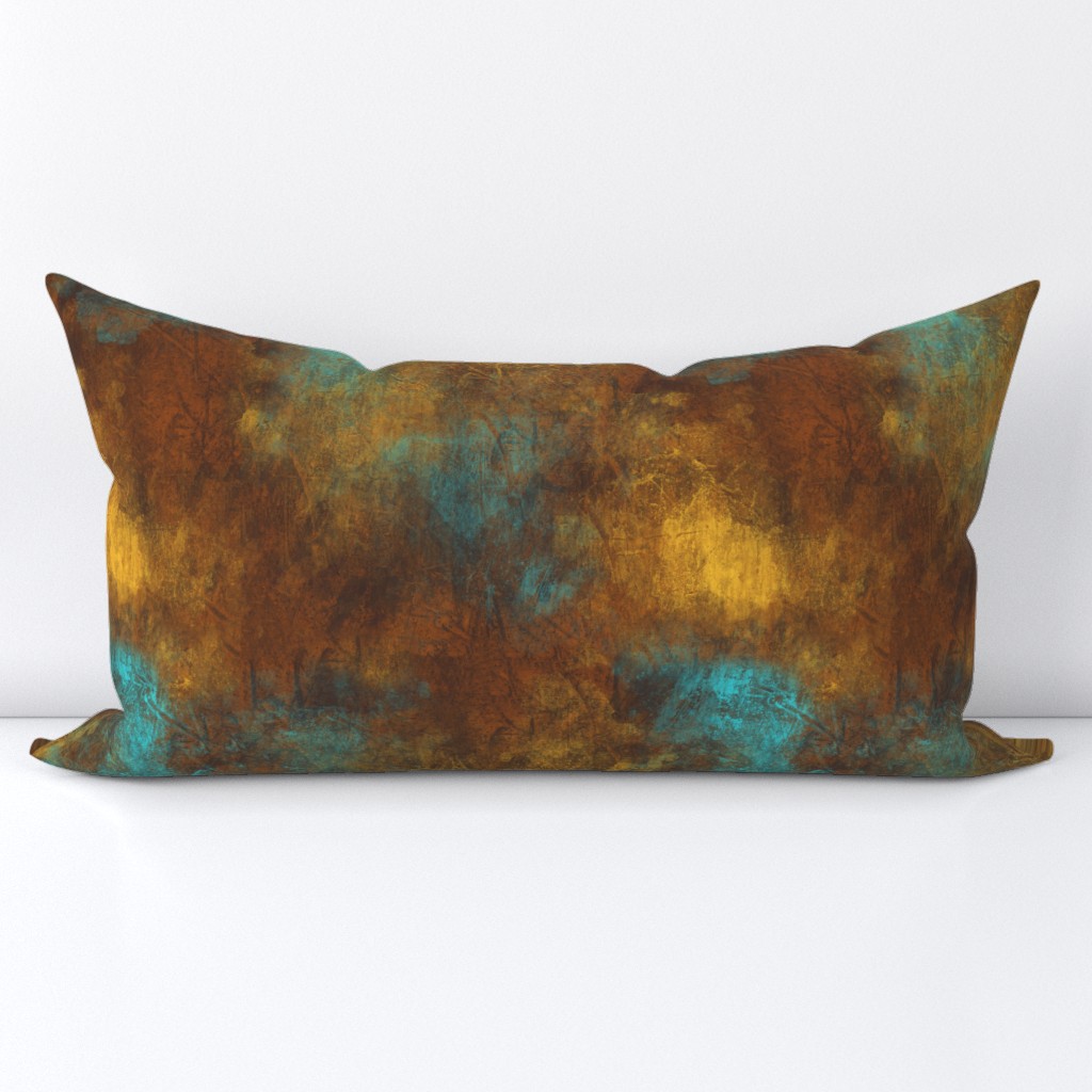 Heavy metal copper rust texture with turquoise