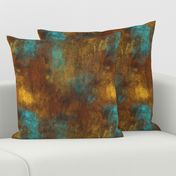 Heavy metal copper rust texture with turquoise