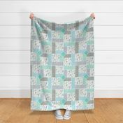 Wild Flora Patchwork Quilt Top – Cheater Quilt Bedding, Pattern G