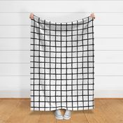 Abstract geometric black and white checkered stripe trend pattern grid JUMBO
