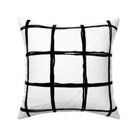 Abstract geometric black and white checkered stripe trend pattern grid JUMBO