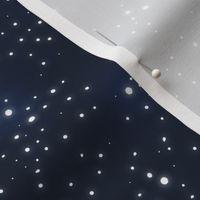 The shiny cosmos universe messy boho style modern spots and speckles navy white 