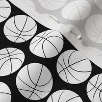 Basketballs in White with a Black Background (Mini Scale)