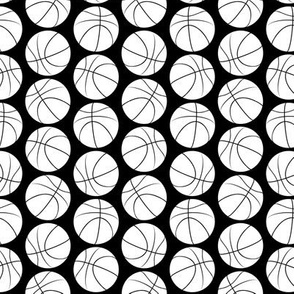 Basketballs in White with a Black Background (Mini Scale)