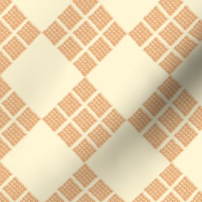 waffles diamond plaid - cream