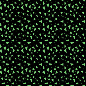 Green triangles on Black background