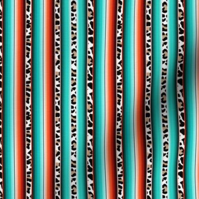 Turquoise Serape and Leopard 