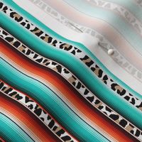 Turquoise Serape and Leopard 