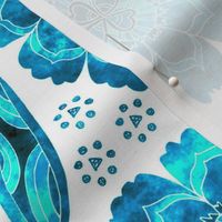 Fantasy Floral, Tablecloth size, blue tones