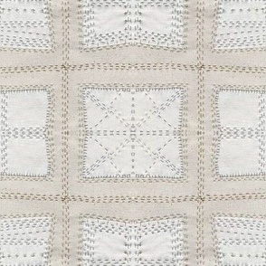 cross stitch-natural whites 4"