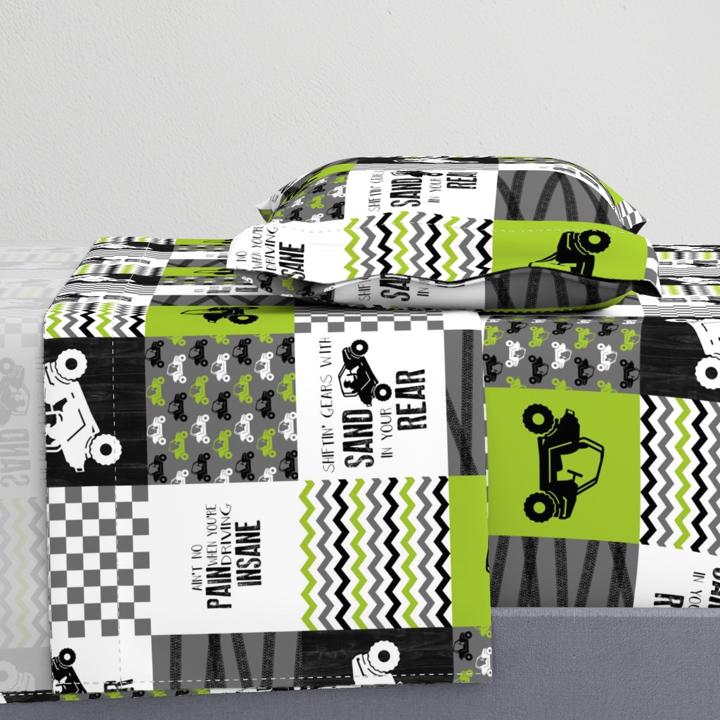 SxS//RZR//Lime - Wholecloth Cheater Quilt