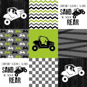 SxS//RZR//Lime - Wholecloth Cheater Quilt