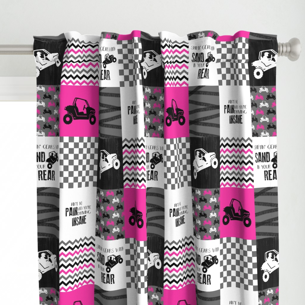 SxS//RZR//Hot Pink - Wholecloth Cheater Quilt