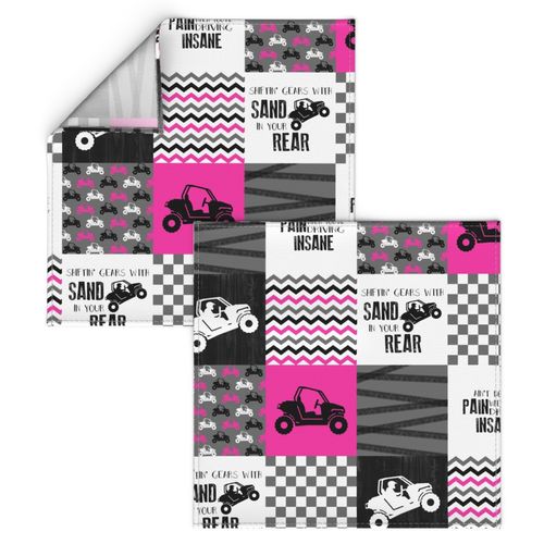 SxS//RZR//Hot Pink - Wholecloth Cheater Quilt