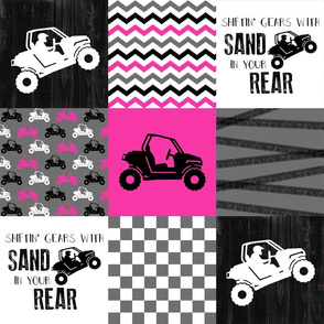 SxS//RZR//Hot Pink - Wholecloth Cheater Quilt