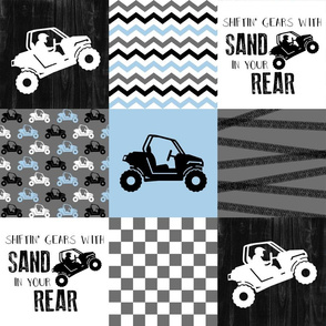 SxS//RZR//Baby Blue - Wholecloth Cheater Quilt