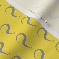 Question Marks of Ultimate Grey on Yellow