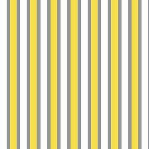 Sunshine and Shadows Stripes (#1) - Narrow Grey Ribbons with Yellow and Icy Cream