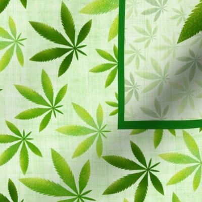 Large 27x18 Fat Quarter Panel Welcome To Our Joint Adult Humor Marijuana Leaves Wall Art Sign or Tea Towel Size