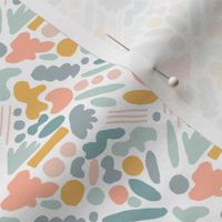 SMALL  abstract fun print - bold abstract fabric, kids room textile, fun textiles, bright bold colors - sage