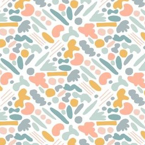 SMALL  abstract fun print - bold abstract fabric, kids room textile, fun textiles, bright bold colors - sage