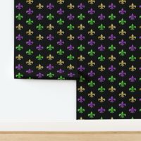 TINY - mardi gras fleur de lis fabric