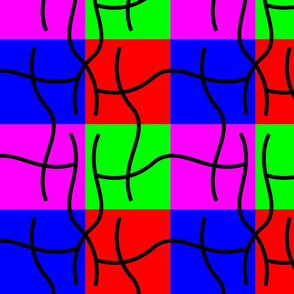 Colorful squares with lines seamless design