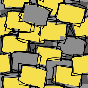 Mid-Mod Elements in Yellow _ Grays