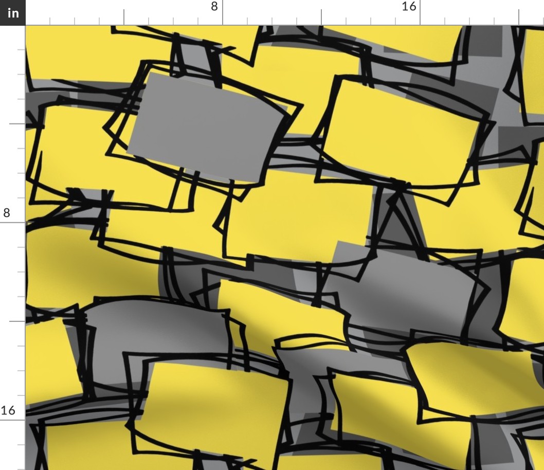 Mid-Mod Elements in Yellow _ Grays