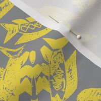 Protect Wild Ocean Fish Yellow on Gray