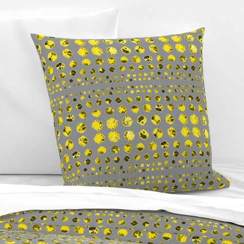 Shibori Abstract Yellow on Gray