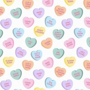 Social Distance Candy Hearts Valentine Candy Small