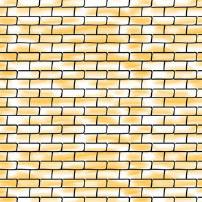 Street de Love- Watercolor Brick Wall Gold- Regular Scale