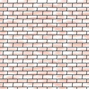 Street de Love- Watercolor Brick Wall Rose- Regular Scale