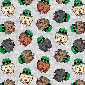 St Patrick's Day golden doodles - light grey - LAD20