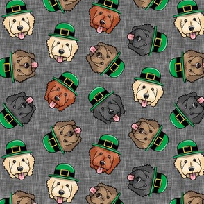 St Patrick's Day golden doodles - dark grey - LAD20